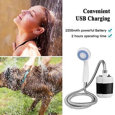 Ovçuluq və balıqçılıq: Zaryadkali piknik dusu Piknik ucun zaryadkali dus teze mallar 🔺usb ile — 2