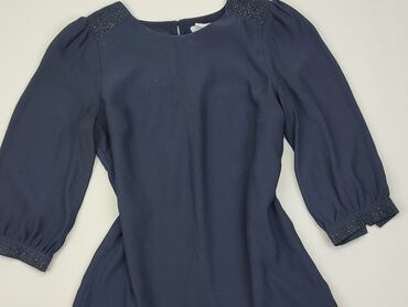niebieska satynowe bluzki: Bluzka Damska, H&M, XS, stan - Dobry