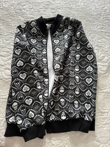 детский спортивный костюм из плащевки: İdman dəsti, Philipp Plein, L, rəng - Qara
