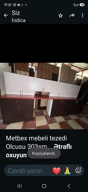 teze mebeller: Metbex mebeli tezedi Olcusu 303sm Qiymet 360 manat Unvan sabuncu 99919 — 1