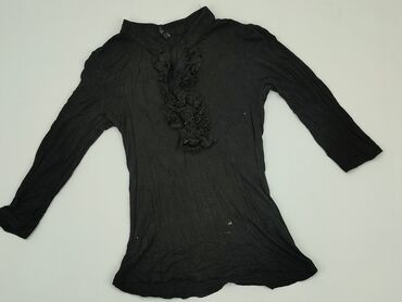 czarne bluzki eleganckie: Bluzka Damska, Amisu, XS, stan - Bardzo dobry