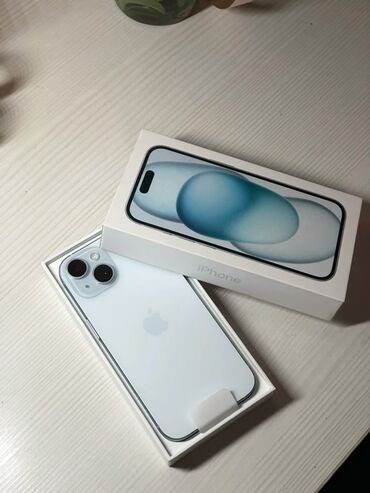 Apple iPhone: IPhone 13, Новый, 128 ГБ, Голубой, Зарядное устройство, Защитное стекло, Чехол, 8 %