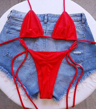 Kupaći kostimi: Ženski bikini set – trouglasti kupaći sa vezivanjem - Model: klasični — 3