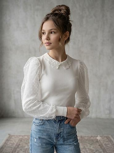 Новые Школьные блузки на продаже, с ажурным воротником. самовывоз или
