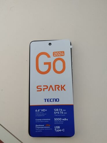 Tecno: Tecno Spark Go 2024, 128 GB, rəng - Yaşıl, Sensor, Barmaq izi, İki sim kartlı