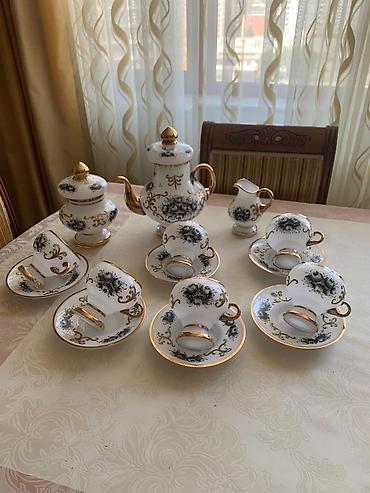 Çay dəsti, rəng - Ağ, Farfor