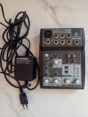 Звуковое оборудование: Behringer Xenyx 502 kompakt mikser - 5 girişli analoq mikser: 1 — 1