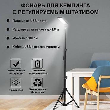 Другие аксессуары для фото/видео: Фонарь лампа со штативом для кемпинга, рыбалки или туризма. В комплект — 10