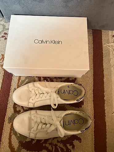 Кроссовки и спортивная обувь: Кроссовки, 38, Calvin Klein, Б/у, цвет - Белый, Платная доставка, Самовывоз — 9
