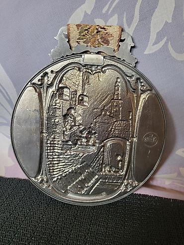 Ostali antikviteti: Zidna plaketa Zinn,kalaj Carl Spitzweg iz 70ih.godina. Nemacka — 15