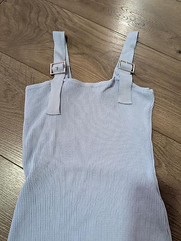 calcedonia helanke: Rebrasti ženski bodi Dilvin Knit – svetloplave boje - Brend: Dilvin — 2