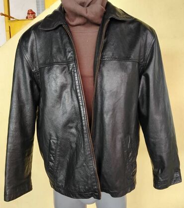 ralph lauren jakne: Leather jacket Genuine leather, L (EU 52), color - Black