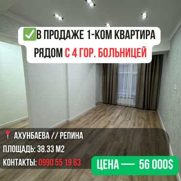 айни белинка: 1 комната, 38 м², Элитка, 3 этаж