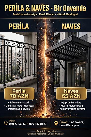 Məhəccərlər: Metal konstruksiya ilə perila və naves hazırlanması • Perila – 70 AZN — 1
