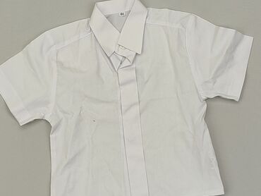 biała krótka bluzka: Bluzka, 9-12 m, stan - Dobry