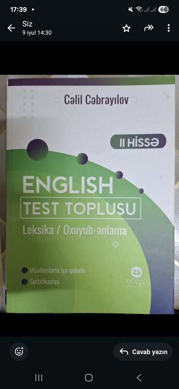 qaçış aparatı 2ci el: Английский язык Тесты 11 класс, RM, 2 часть, 2024 год