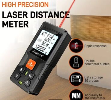 Məsafə ölçənlər, ruletkalar: Yeni Lazer məsafə ölçən, Hesablama funksiyalı, Ödənişli çatdırılma, Ünvandan götürmə — 2