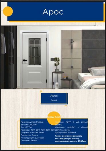 двери от ванной комнаты размер 200 на 60: Межкомнатная дверь со стеклом, Окрашенная, Российская, цвет - Белый, 200 * x 40 см