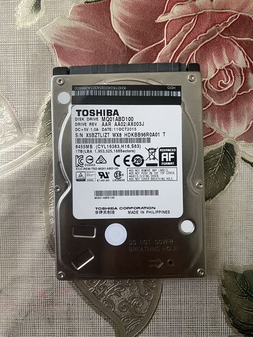 Жесткие диски, переносные винчестеры: Накопитель, Б/у, Toshiba, HDD, 1 ТБ, Для ноутбука