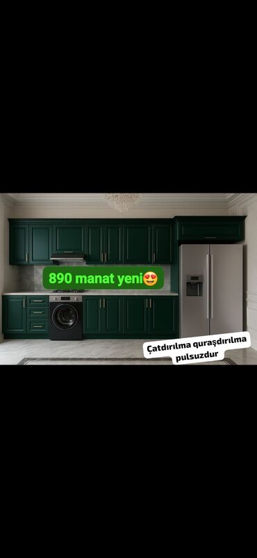 выездная химчистка мебели: *Yeni Mətbəx mebeli 890₼* Yüksək keyfiyyətlə ölçü 2.70 metr rəng