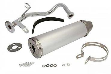 skuter 49: Univerzalni aluminijumski auspušni lonac za skuter/moped – komplet za — 2