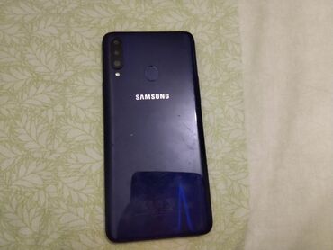 samsung islenmis telefonlar: Samsung A20s, 64 GB, rəng - Mavi, Barmaq izi