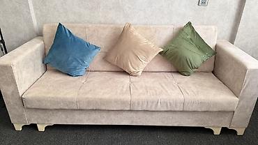 Диваны: Real alıcıya endirim varr!!! Bej rəngli 3 yerlik divan - Minimalist — 2