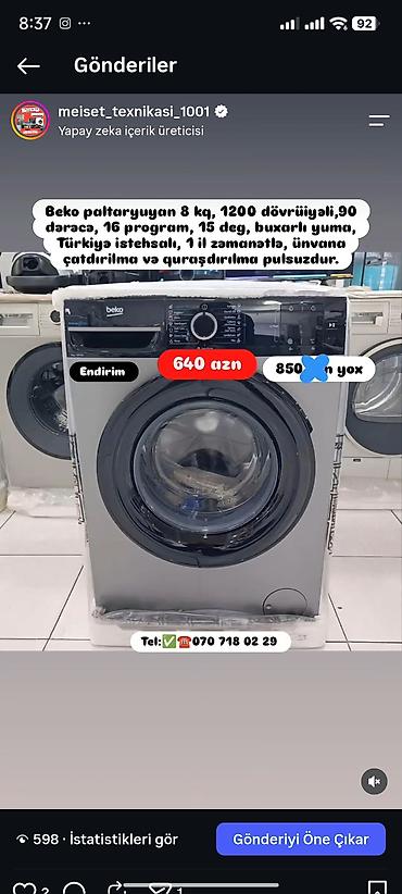 sok masini: Paltaryuyan maşın 6 kq, Yeni, Pulsuz çatdırılma — 4
