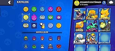 dustin: Brawl Stars hesabı – zəngin kostyum və resurs kolleksiyası Endirimde — 2