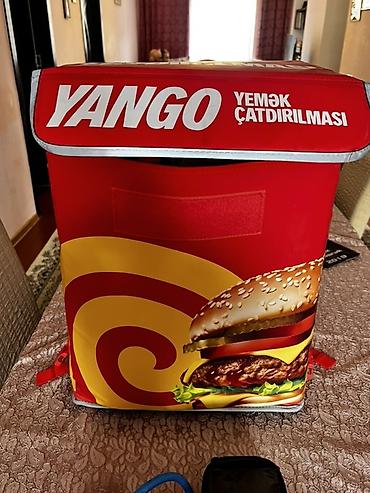 yango çanta: YANGO yemək çatdırılması üçün termo kürək çantası və velosiped — 1