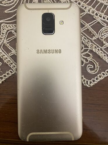 телефон флай белый: Samsung Galaxy A6, 4 GB, rəng - Boz, Barmaq izi