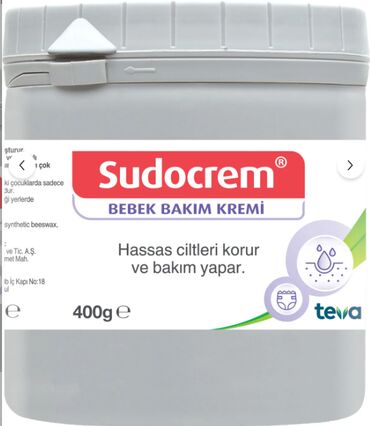 Sudocrem 400 gr. Təzədir, ağzı açılmaylb. Əldə 2 ədəd var. Türkiyədən