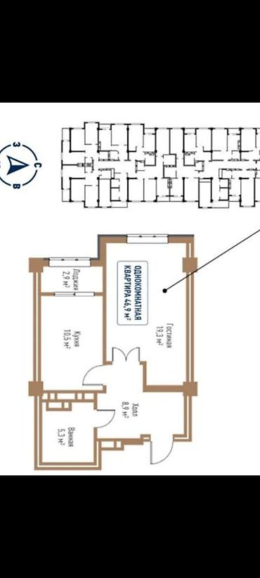 красивые дома: 1 комната, 47 м², Элитка, 10 этаж, ПСО (под самоотделку) — 4