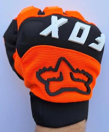 Oprema za bicikliste: FOX motocross/riderske rukavice – narandžasto/crne - Gornji deo od — 9