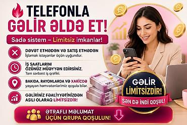 çağrı mərkəzi: Çağrı mərkəzi operatoru tələb olunur, İstənilən yaş, Təcrübəsiz, İşəmuzd ödəniş — 3