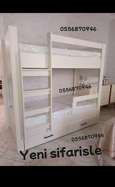 termo mebel: Oğlan və qız üçün, Yeni, Çarpayı, Matras ilə, Siyirməli, Laminat — 4