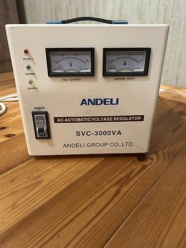 stabilizator satışı: ANDELI SVC-3000VA – Avtomatik Gərginlik Stabilizatoru (AC Automatic — 1