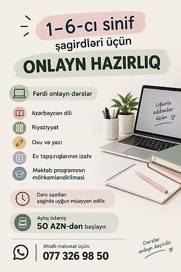online riyaziyyat muəllimi: İbtidai sinif müəllimi, 3-5 illik təcrübə, Dəyişən qrafik — 1