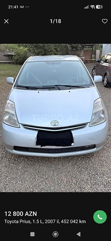 toyota prius kapot: Toyota Prius: 1.5 l | 2007 il Hetçbek — 1