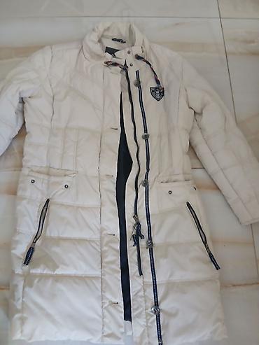 Jackets, Coats, Vests: Duga ženska zimska jakna – Blue Game - Boja: krem/šampanj - Kroj — 1