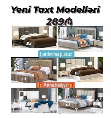 2 ci el yataq mebelleri: *Taxt / İki nəfərlik çarpayı 289 Azn 💥Matras hədiyyə🎁* ✔️Rəng seçimi