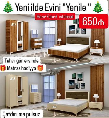 çarpay: *Yataq dəsti 650Azn💥 ENDİRİM 🎄* ✔️Rəng seçimi var *🎁Matras hədiyyə* ✔️ — 1