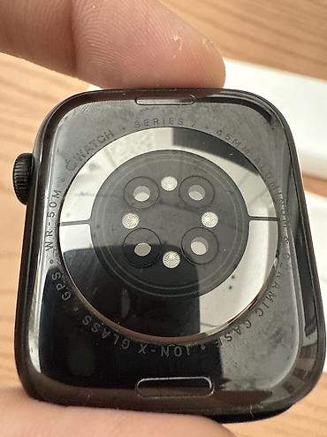 Apple Watch: Apple Watch series 7 (GPS) Максимальная емкость: 89% Версия WatchOS — 5