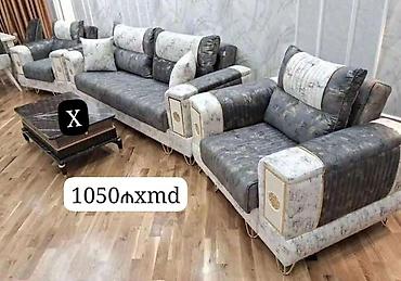 radiator ev ucun: Qonaq otağı üçün dəst: 3 nəfərlik divan + 2 ədəd kreslo + jurnal — 1