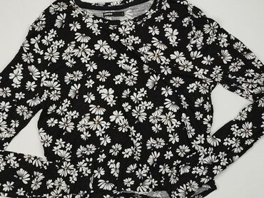 czarne bluzki z przezroczystymi rękawami: Bluzka Damska, Cropp, L, stan - Dobry