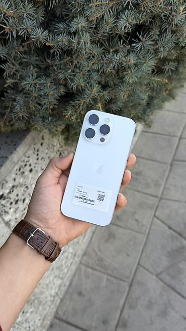 Уюлдук телефондор жана аксессуарлар: IPhone 16 Pro, Колдонулган, 128 ГБ, White Titanium, Заряддоочу түзүлүш, Коргоочу айнек, Каптама, Бөлүп төлөө менен — 1
