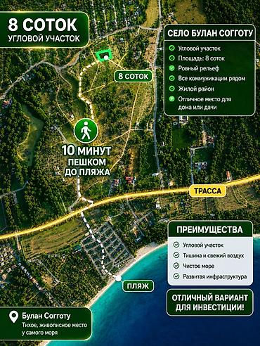 Земельные участки: 8 соток, Для строительства, Красная книга — 1