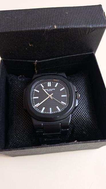 Aksesuarlar: Patek Philippe Qara metal qol saatı – klassik dizayn - Rəng: tam qara — 1