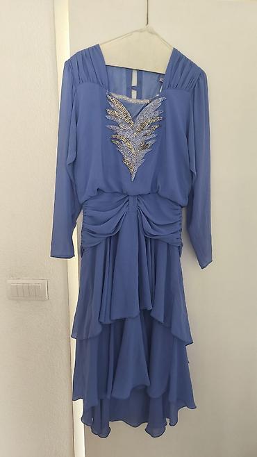 model plave venčanice: Elegantna večernja haljina u kobalt plavoj boji. - Materijal — 2