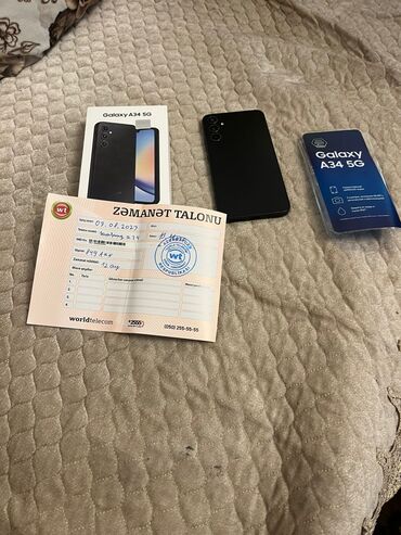 Samsung: Samsung Galaxy A34 5G, rəng - Qara, Zəmanət — 6